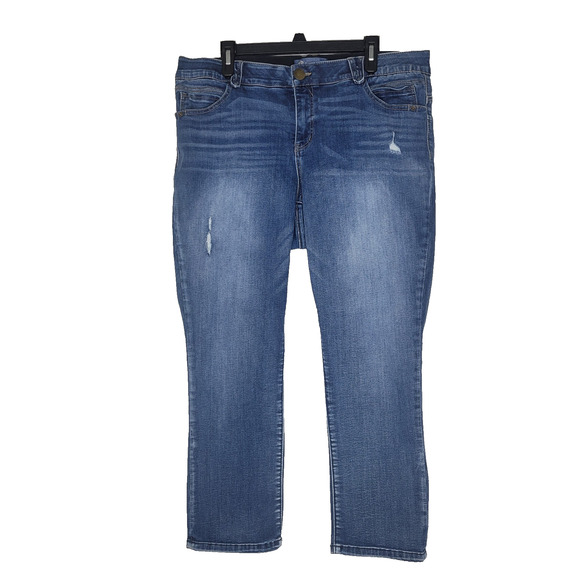 Democracy Denim - Democracy Jeans Women 18W Straight Mid Rise "Ab" Solution Tummy Control Slimming